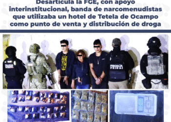 Desarticula la FGE, con apoyo interinstitucional, banda de narcomenudistas que utilizaba un hotel de Tetela de Ocampo como punto de venta y distribución de droga