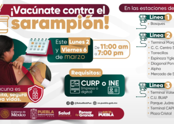 Salud inicia campaña de vacunación contra sarampión en estaciones del RUTA