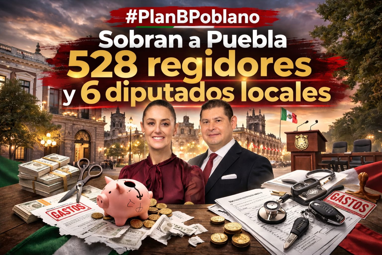  Sobran a Puebla 528 regidores y 6 diputados