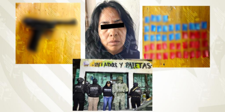 Catean punto de venta de droga en Puebla, detienen a una mujer