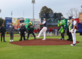 Policías de Puebla cambian el patrullaje por el béisbol en el Hermanos Serdán