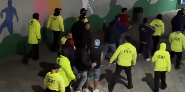 ¡Se calientan los ánimos! Aficionado del Puebla es golpeado en Estadio Hidalgo