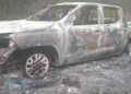 Localizan camioneta calcinada con predenuncia de robo en Tecali de Herrera 