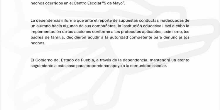 Presentan 4 denuncias por acoso en Centro Escolar 5 de Mayo: SEP