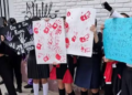 Alumnas protestan por acoso en Centro Escolar 5 de Mayo de Puebla