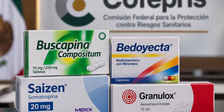 Cofepris alerta por Buscapina, Bedoyecta, Saizen y Granulox falsificados
