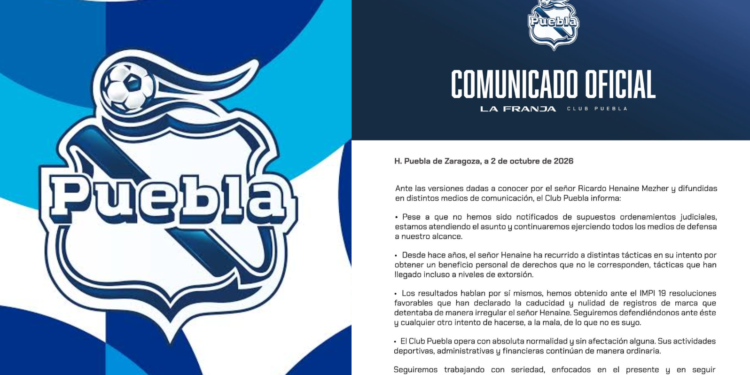Club Puebla desconoce notificación de embargo: inicia defensa por litigio de Henaine