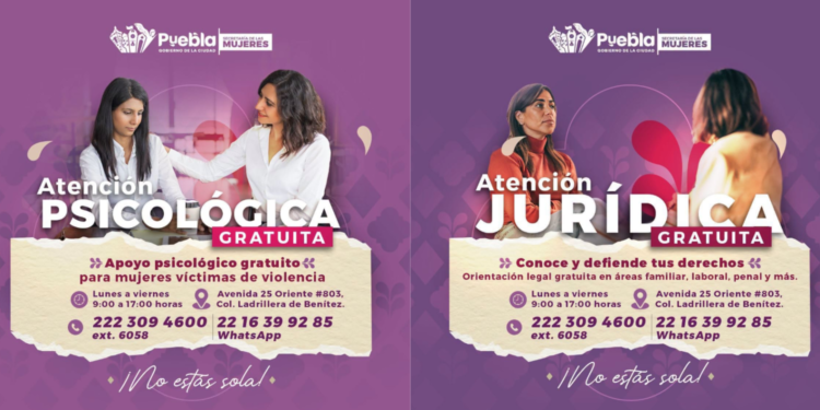 Gobierno de Pepe Chedraui acerca atención psicológica y asesoría jurídica gratuita a las mujeres de Puebla