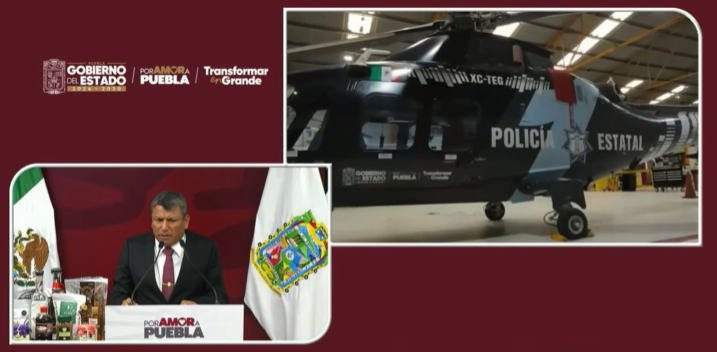 Puebla suma helicóptero 2020 para vigilar carreteras y sofocar incendios