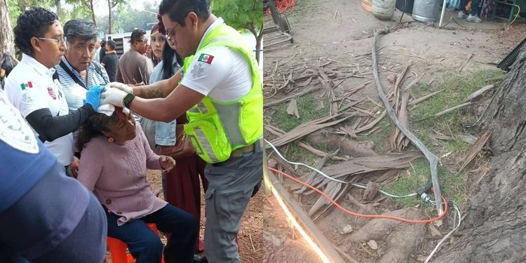 Turista resulta lesionada por caída de rama durante Catrineras en Chautla