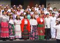 Coro de secundaria de San Martín Texmelucan llega a Palacio Nacional