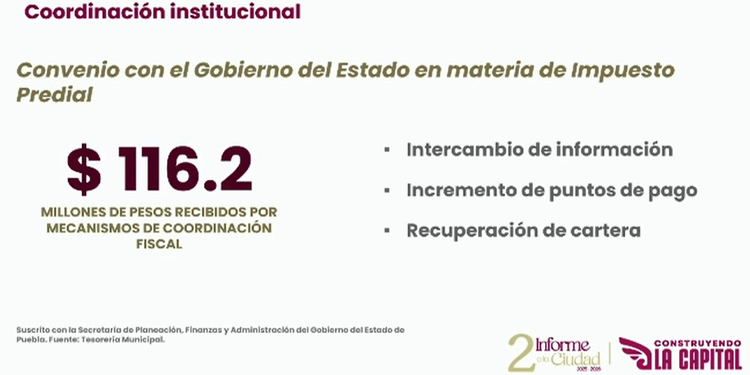 Municipio y Estado ya cobran de manera conjunta el impuesto predial: convenio genera 116 mdp adicionales