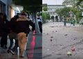 Violencia y aglomeraciones marcan festejo por informe de Alejandro Barroso